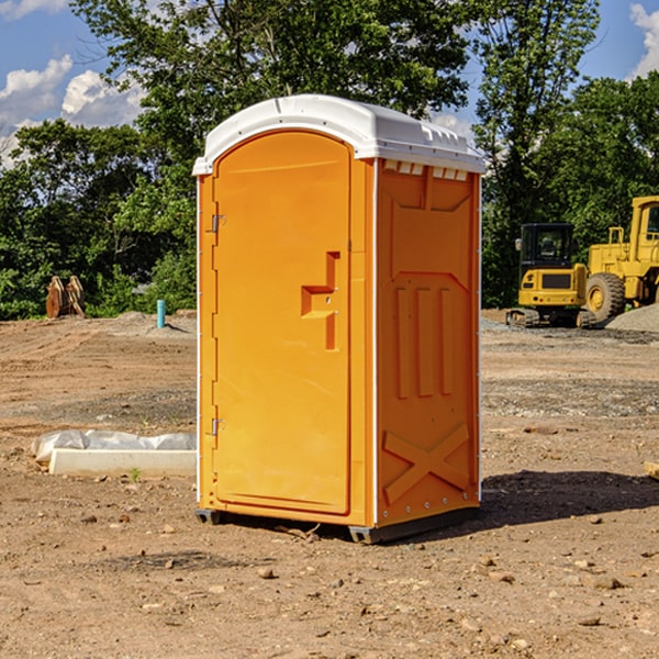 can i customize the exterior of the portable restrooms with my event logo or branding in San Benito Texas